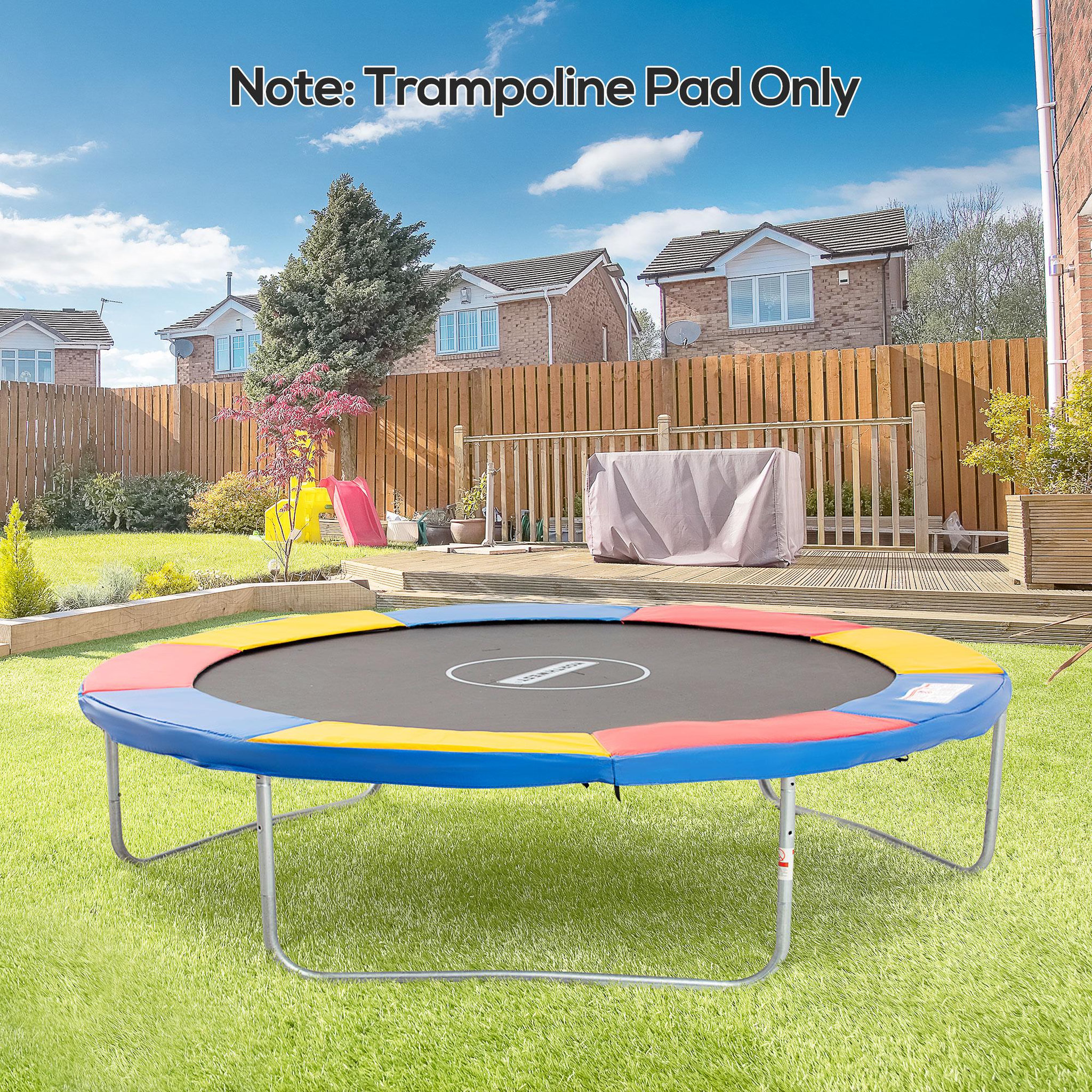 Voir la diapositive 6 : HOMCOM Couvre-ressort trampoline dia. 305 cm PVC PE haute densité rembourrage 15 mm multicolore