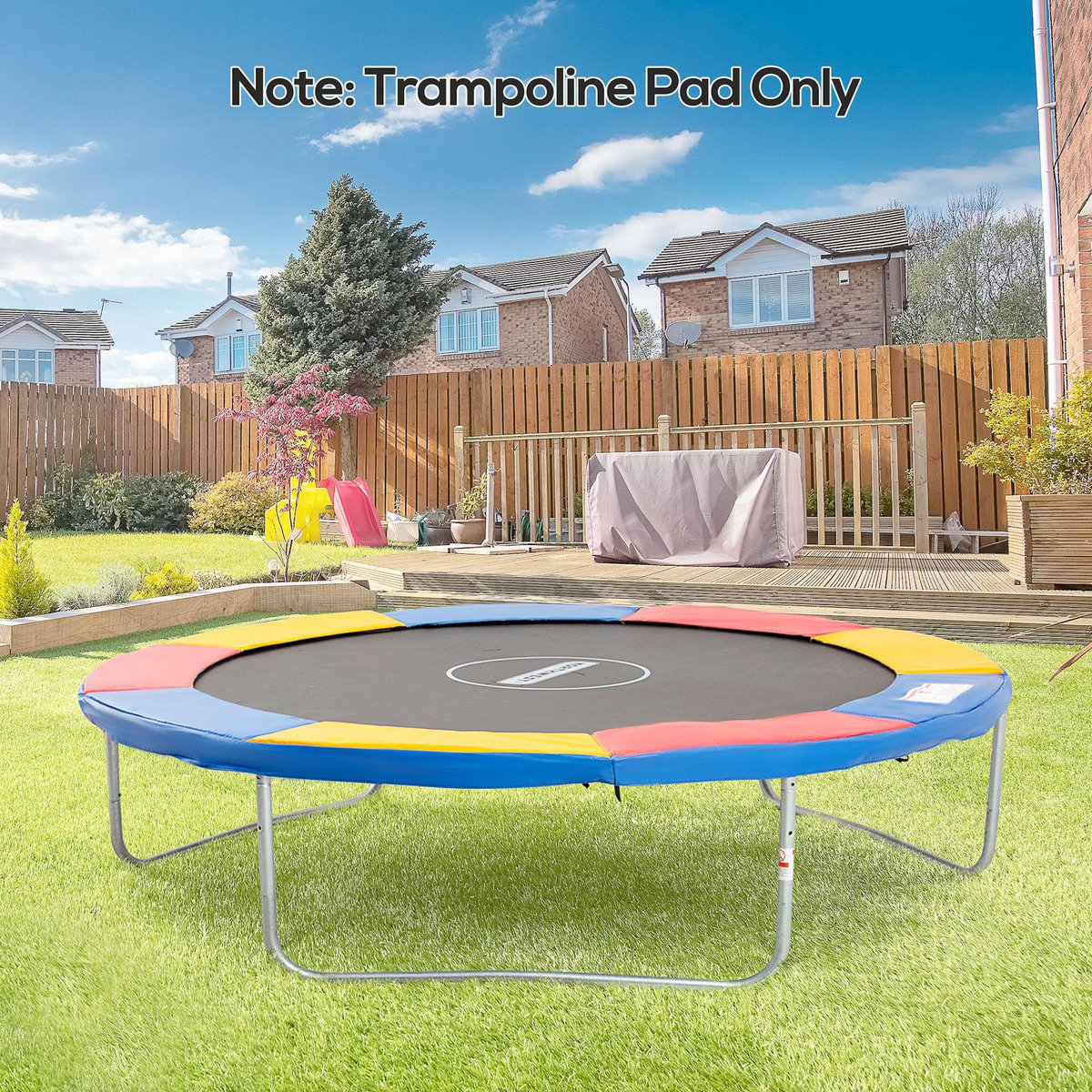 HOMCOM Couvre-ressort trampoline dia. 305 cm PVC PE haute densité rembourrage 15 mm multicolore
