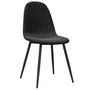 Voir la diapositive 3 : VIDAXL Chaises a manger lot de 6 noir velours