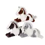 GIPSY Peluche sonore cheval blanc et caramel 40 cm