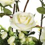  Composition Florale  Rose  36cm Blanc