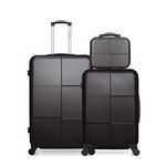 HERO HERO - Lot de 3 - Valise grand format, valise weekend et vanity CORONADO. Coloris disponibles : Rose, Gris, Beige, Bleu