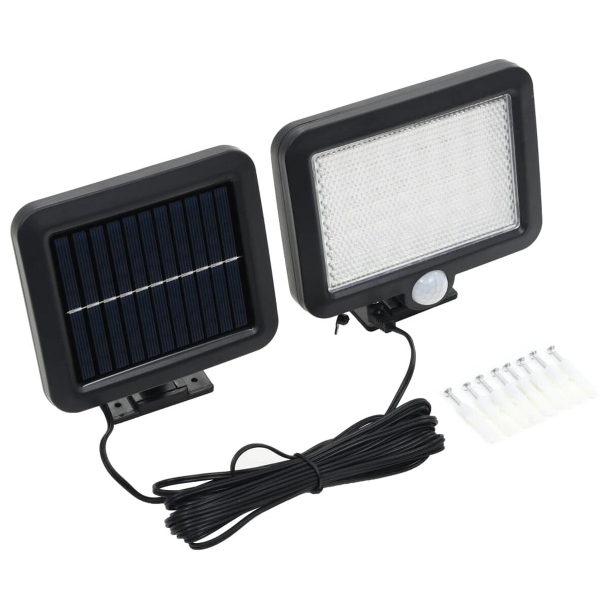 Lampe solaire portable LED/1200mAh noire