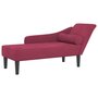 Voir la diapositive 2 : VIDAXL Chaise longue avec coussins rouge bordeaux velours