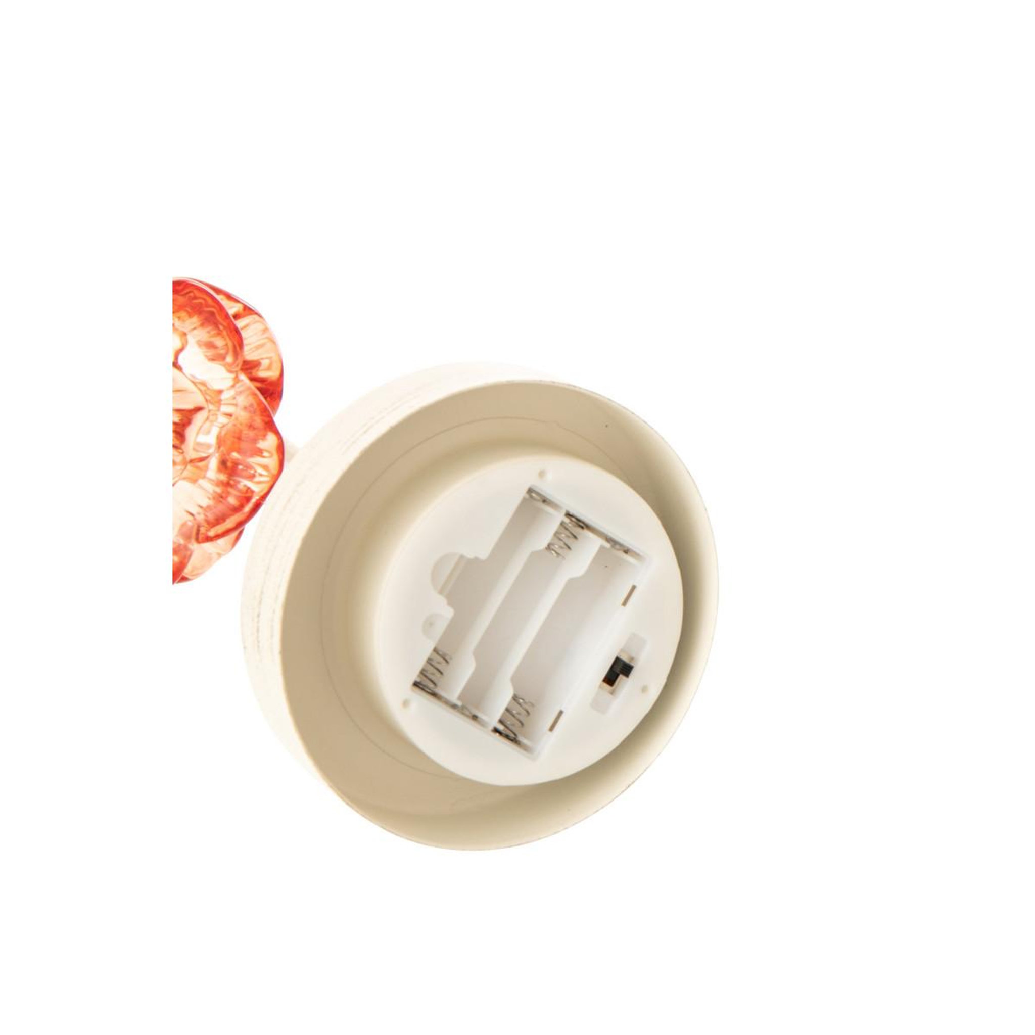 Voir la diapositive 3 : J-LINE Lampe à poser led fleur  fiore  36cm orange