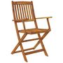 Voir la diapositive 3 : VIDAXL Ensemble a manger d'exterieur pliable 7pcs Bois d'acacia solide