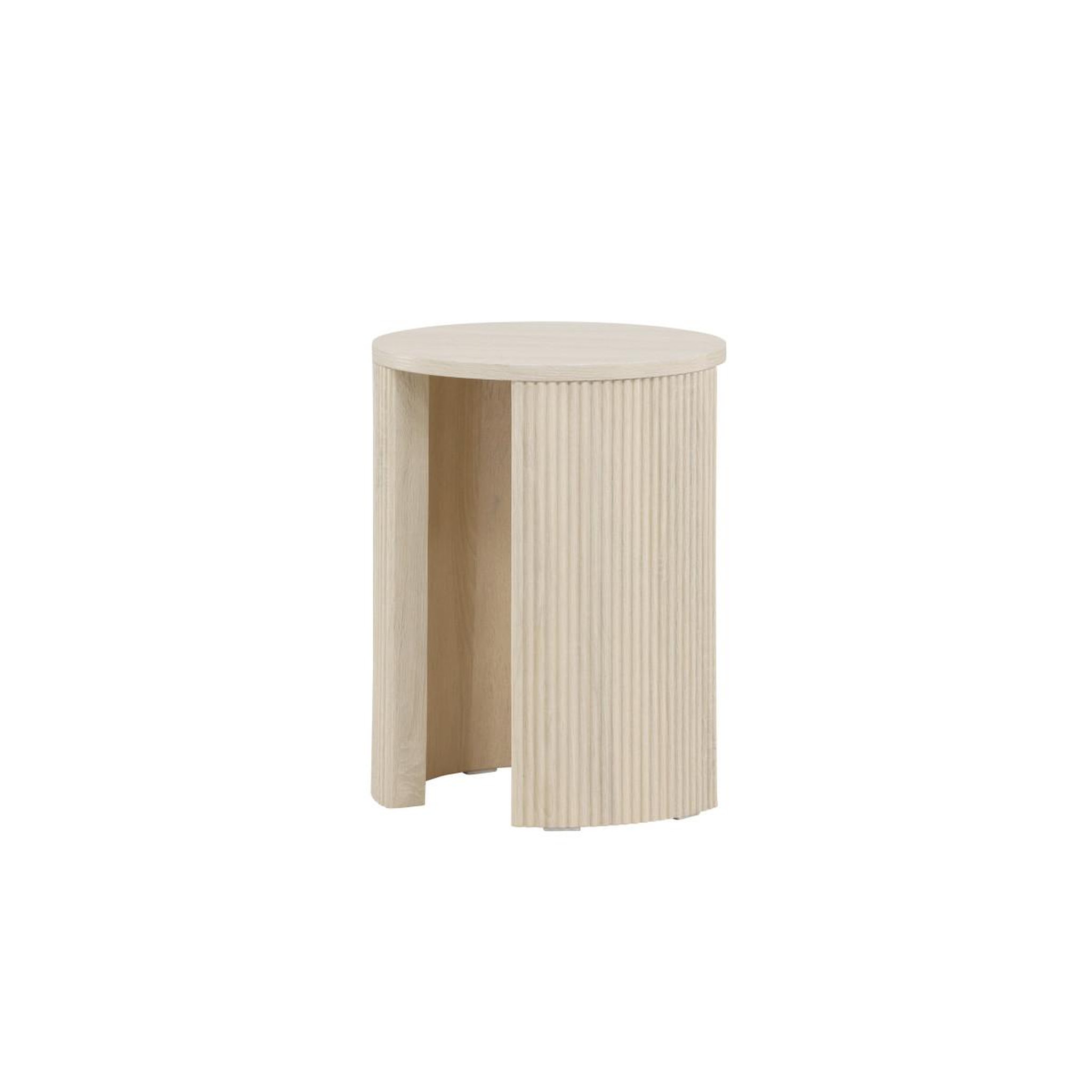 Voir la diapositive 4 : Paris Prix Table d'appoint nervurée  bristol  52cm naturel