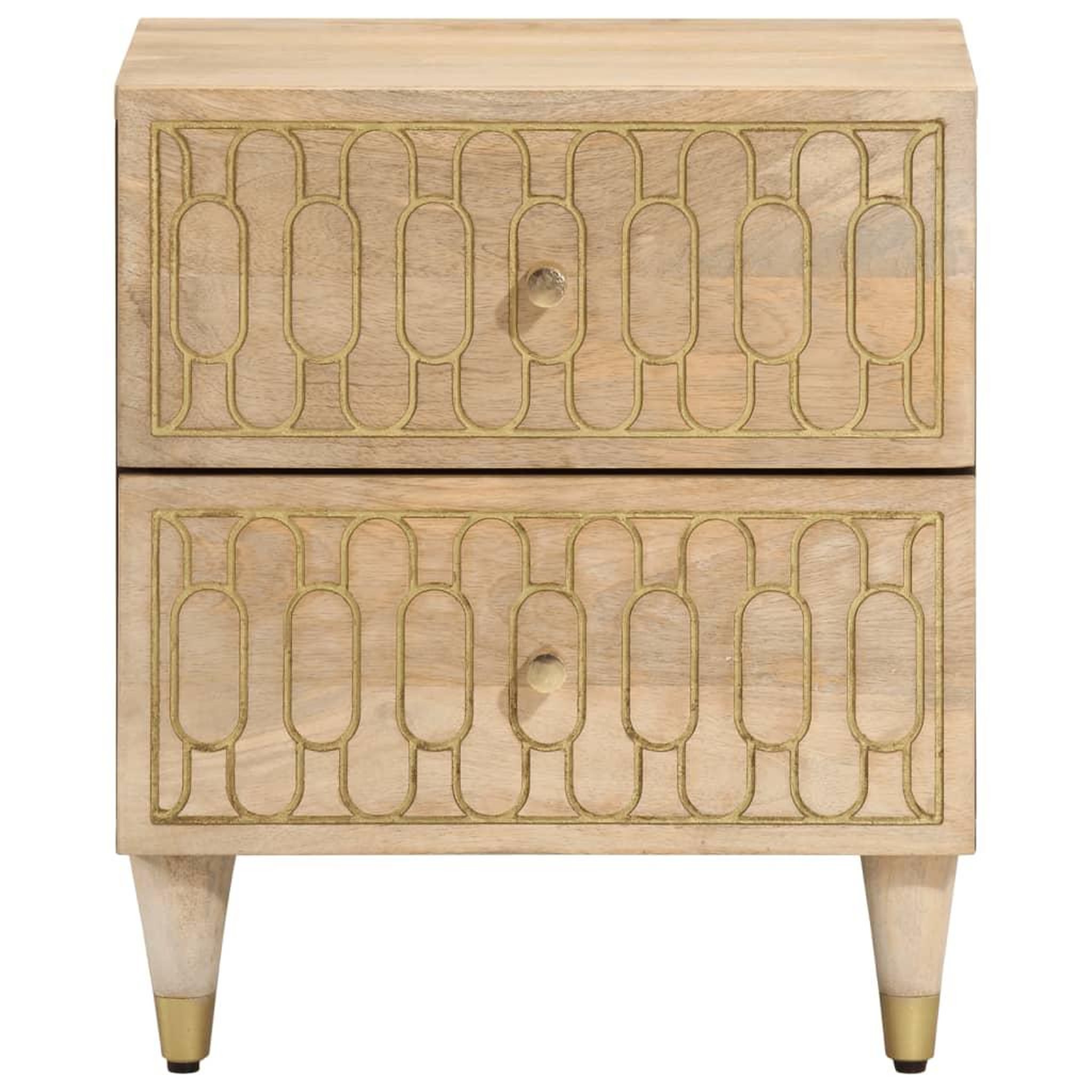 Voir la diapositive 3 : VIDAXL Tables de chevet 2 pcs 40x33x46 cm Bois de manguier solide