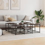 Voir la diapositive 3 : VIDAXL Table basse chene marron 121x121x40 cm bois d'ingenierie