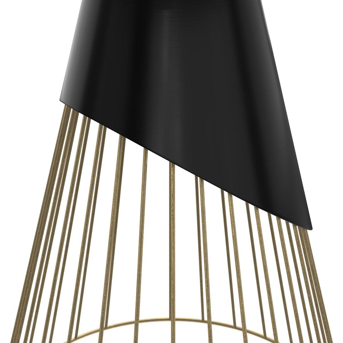 Rendez vous déco Table d'appoint ronde en métal noir et plateau laiton D45 cm - Corry