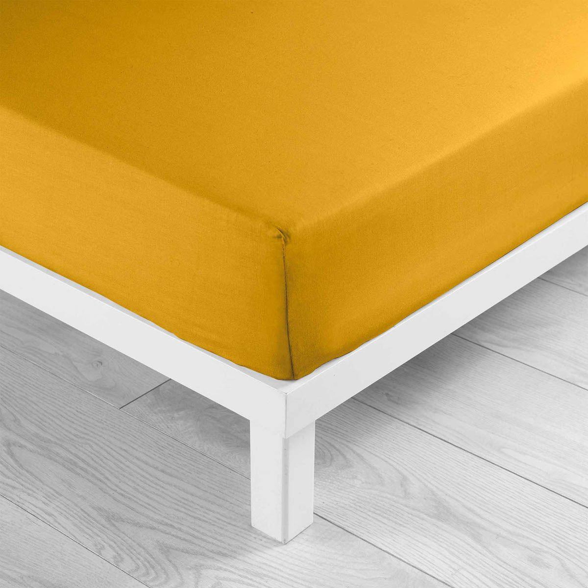 Voir la diapositive 2 : Douceur d'Intérieur Drap housse  lina  90x190cm curry