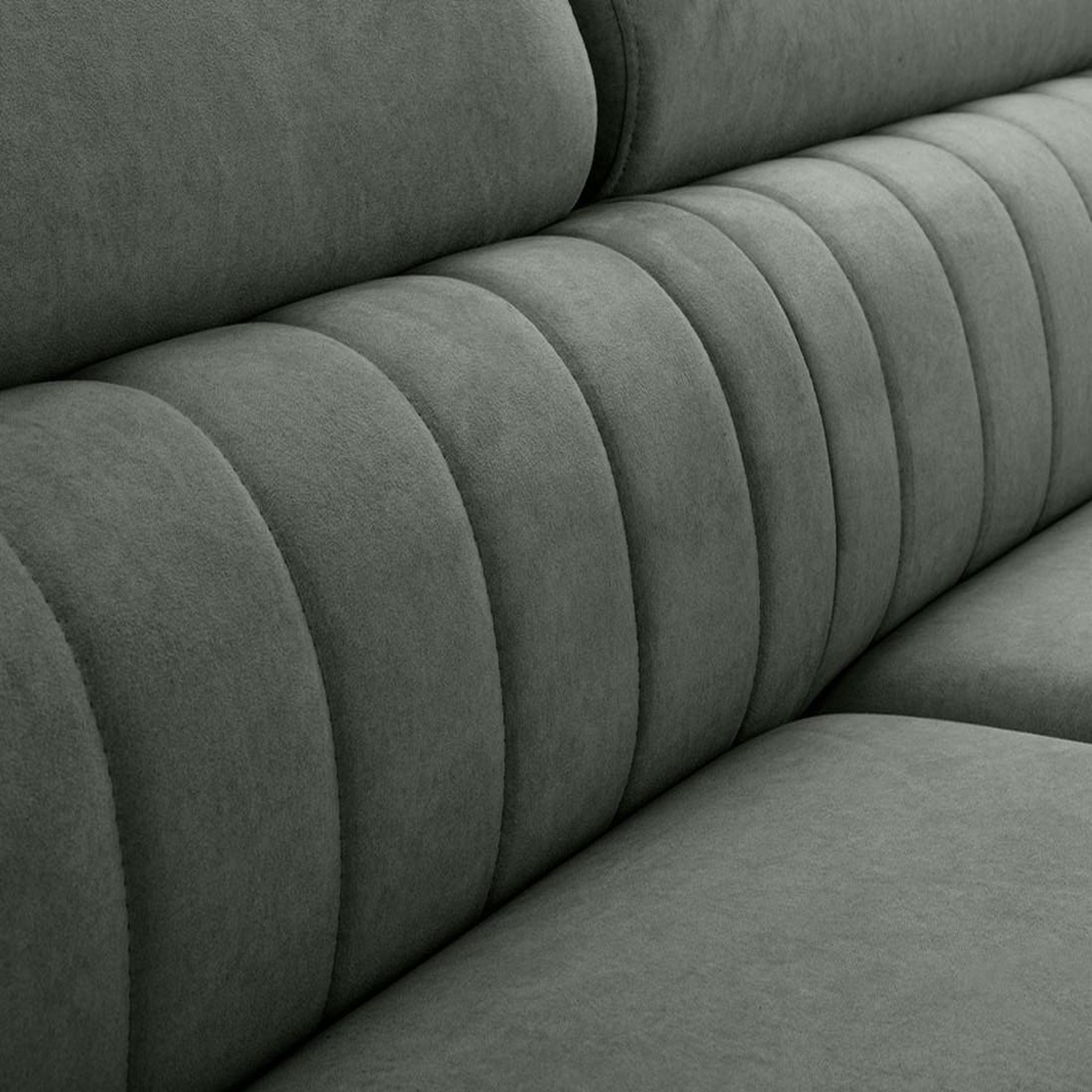 Voir la diapositive 5 : BEST MOBILIER Aneta - canapé d'angle droit 5 places - convertible avec coffre et têtières - en velours