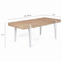 Voir la diapositive 5 : ID MARKET Table à manger extensible rectangle AUSTRIA 6-10 personnes bois pied épingle blanc 160-200 cm