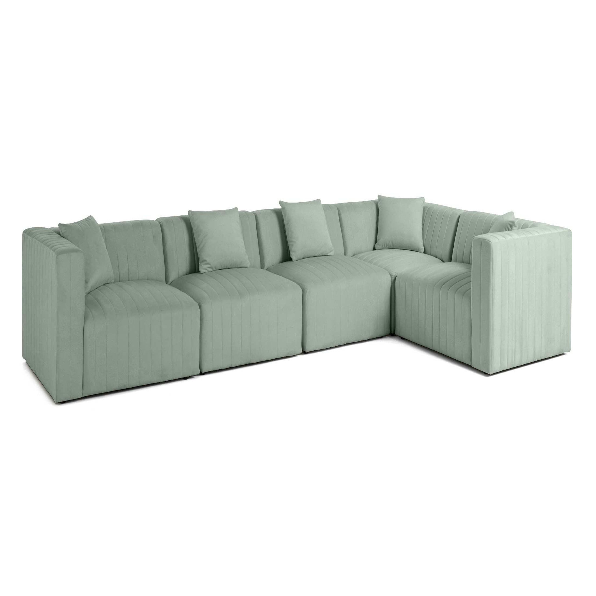 Voir la diapositive 5 : BEST MOBILIER Nova - canapé modulable d'angle réversible - 6 places - en velours