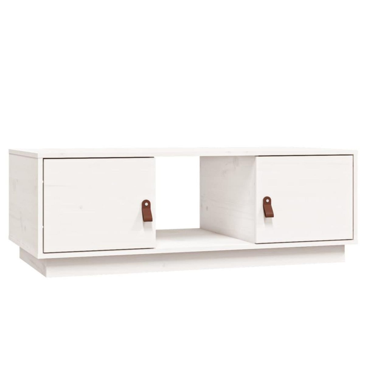 VIDAXL Table basse Blanc 100x50x35 cm Bois massif de pin