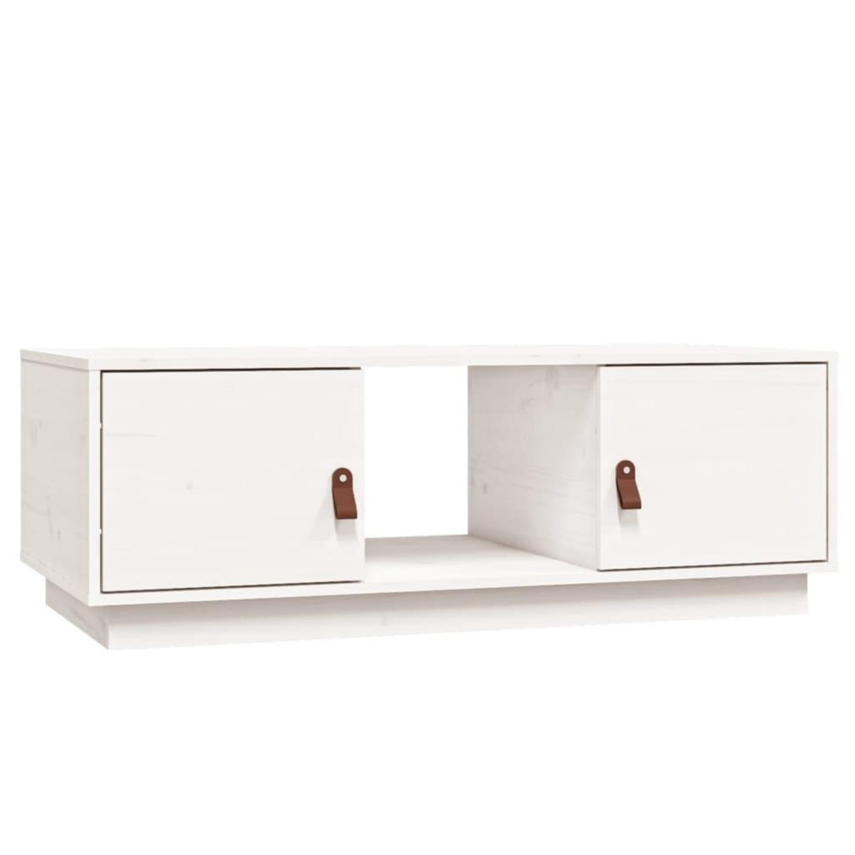 VIDAXL Table basse Blanc 100x50x35 cm Bois massif de pin