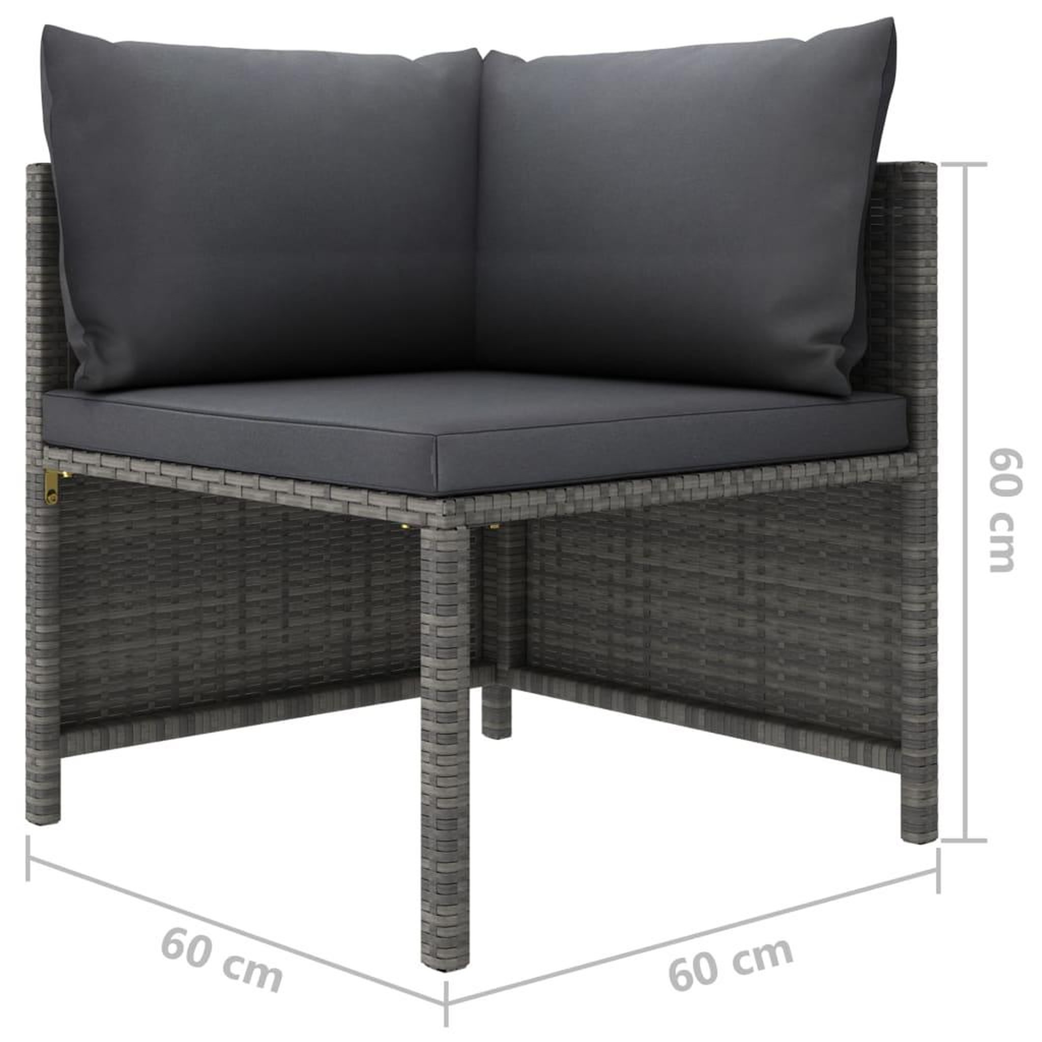 Voir la diapositive 6 : VIDAXL Salon de jardin 9 pcs avec coussins resine tressee gris