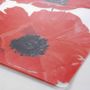 Voir la diapositive 2 : Paris Prix Set de Table Imprimé  Flower  28x44cm Rouge