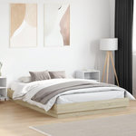VIDAXL Cadre de lit sans matelas chene sonoma 150x200 cm
