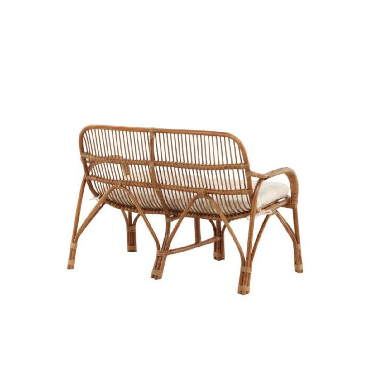 Paris Prix Canapé de Jardin 2 Places en Rotin  Nella  130cm Naturel