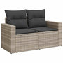 Voir la diapositive 5 : VIDAXL Salon de jardin avec coussins 7 pcs gris clair resine tressee
