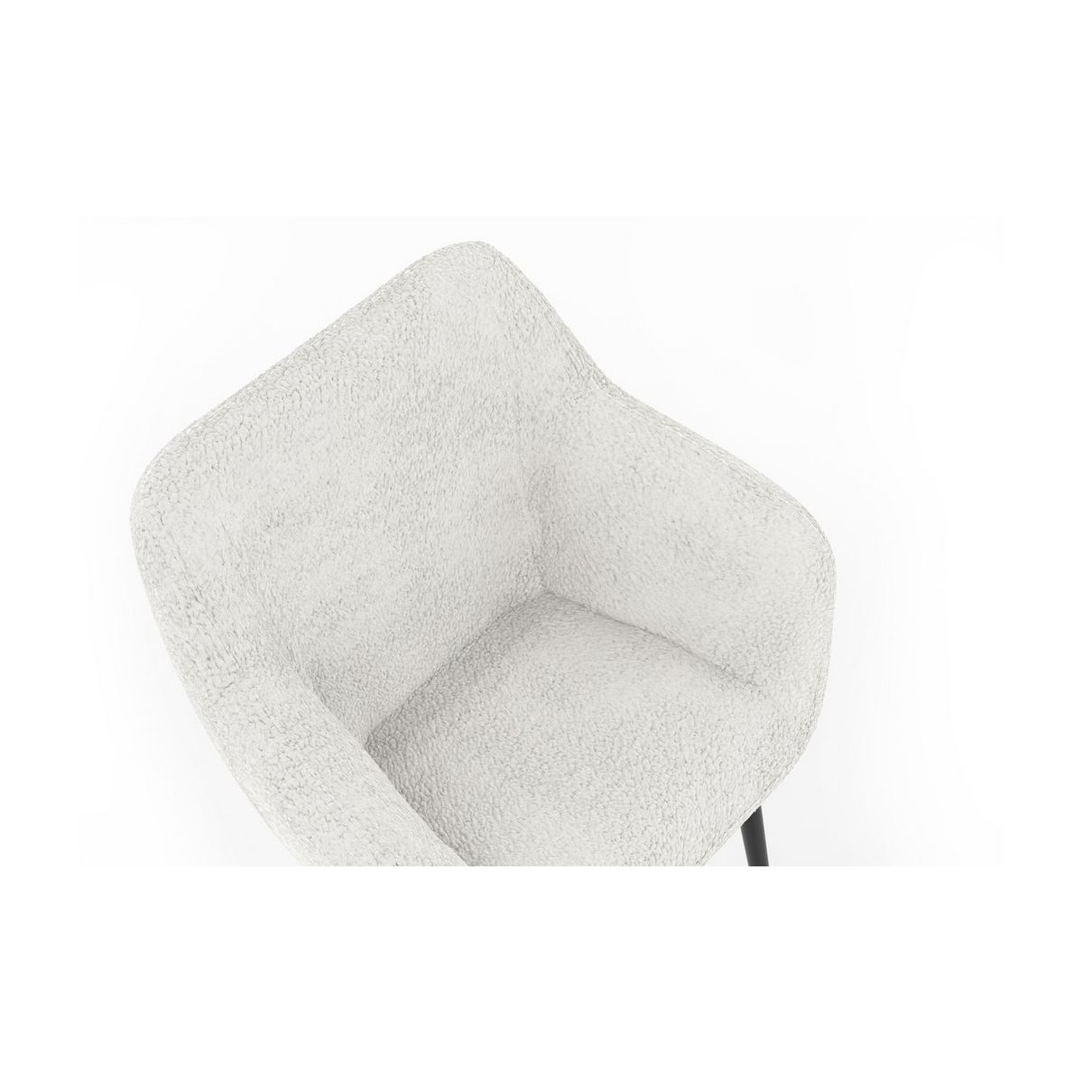 Lot de 2 chaises tissu bouclette JULIE