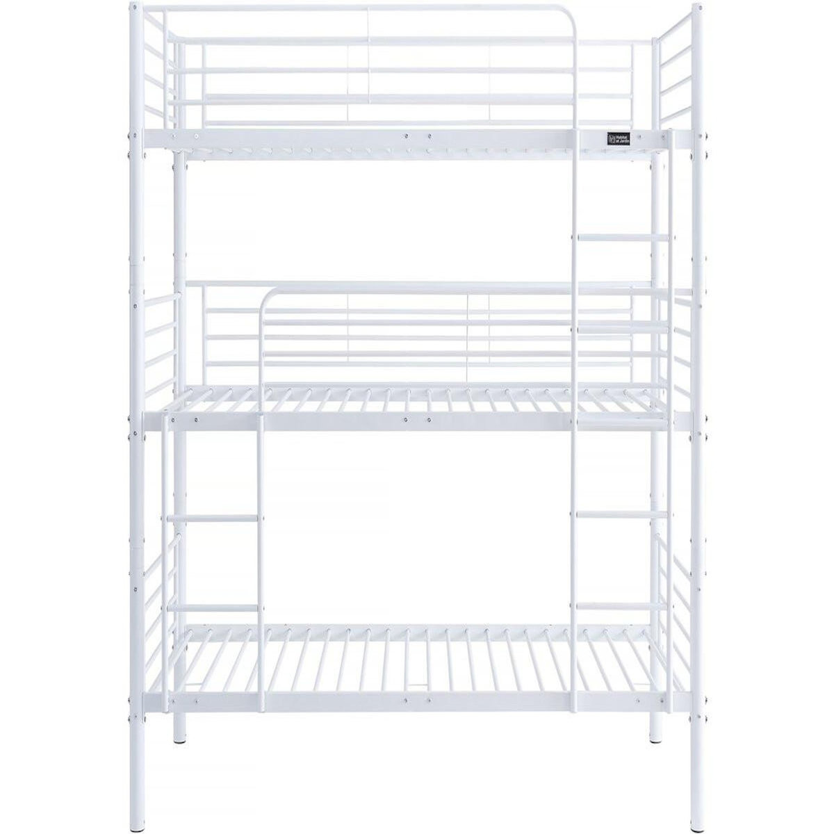 Habitat et Jardin Lit triple superposé metal  Havin  - 90 x 190 cm - Blanc