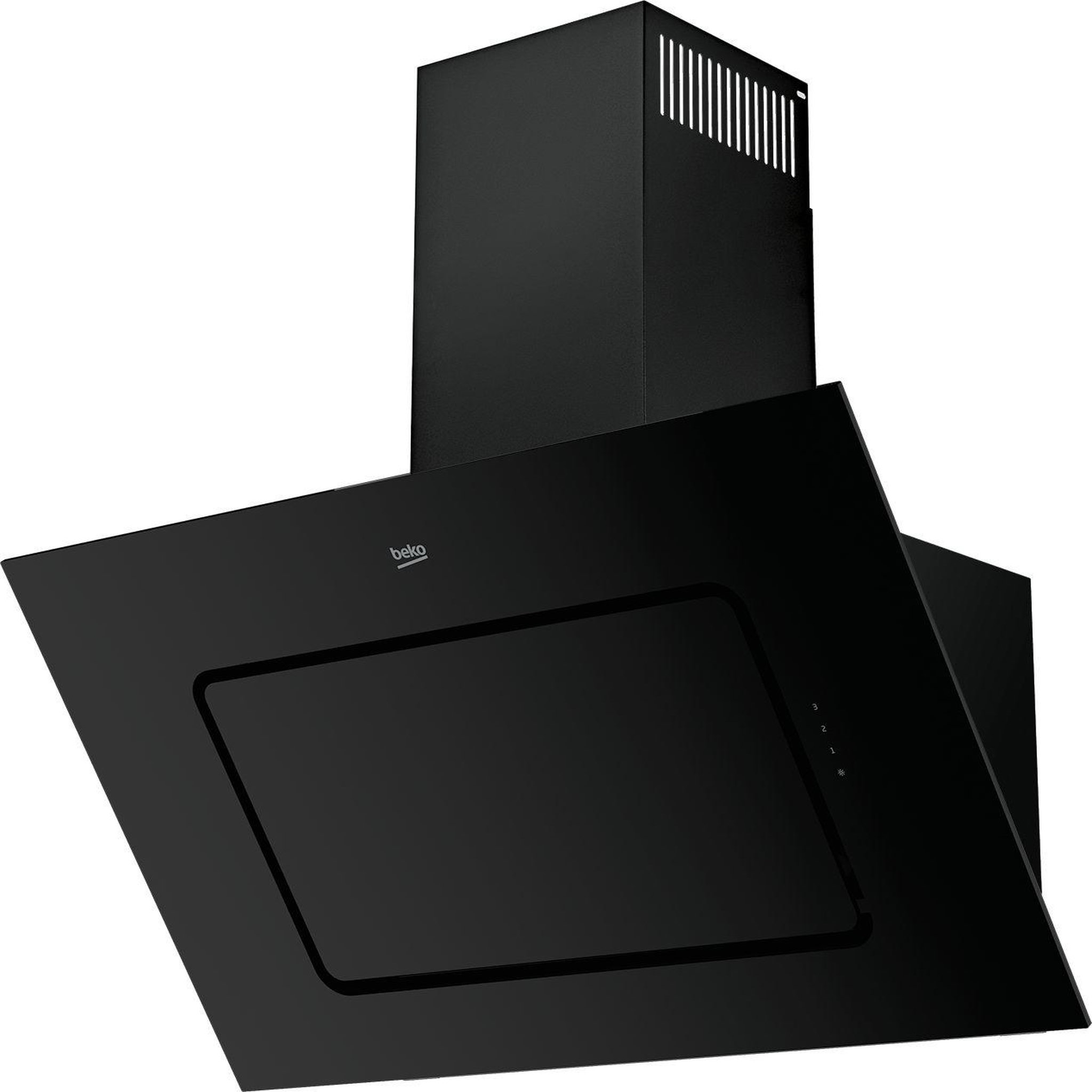 Voir la diapositive 4 : Beko Hotte décorative inclinée 90cm 577m3/h noir - hca92540b