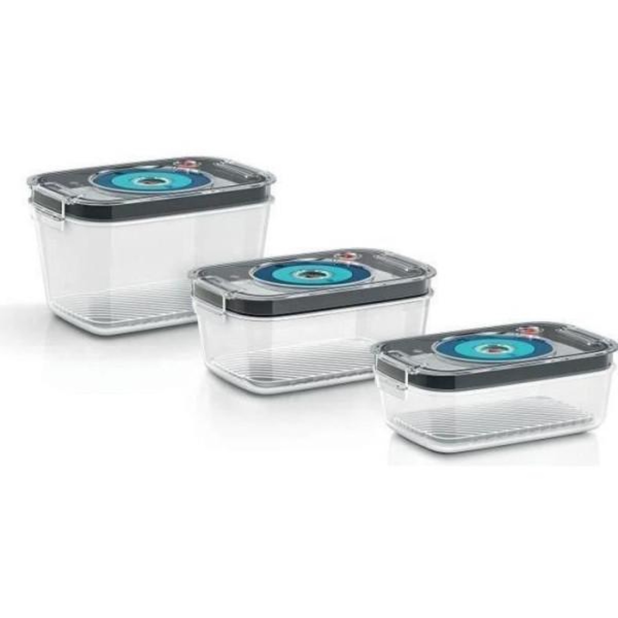 BOSCH BOSCH - 3 boites de conservation sous vide hermétiques : 0,7L, 1,0L et 1,5L - Bac d'égouttement - Indicateur jour et mois - Tr