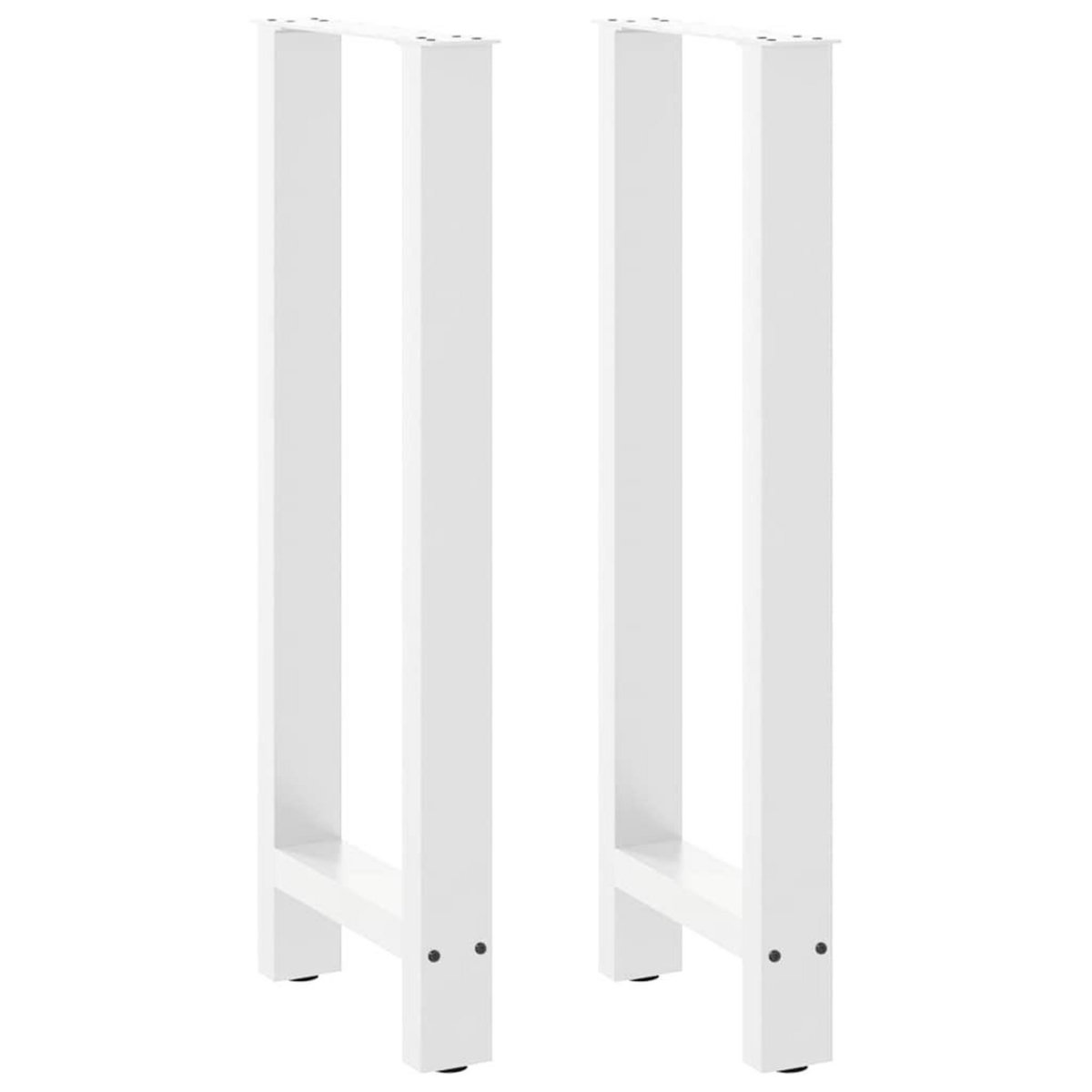 VIDAXL Pieds de table basse blanc 2 pcs 50x(100-101) cm acier