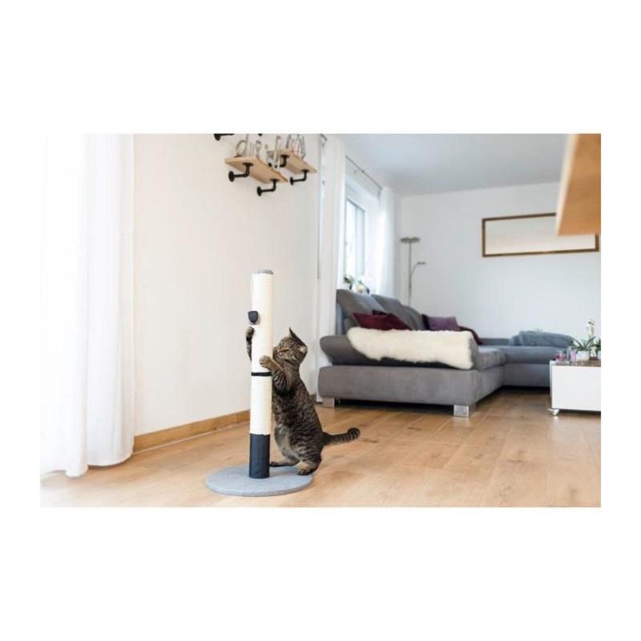 Voir la diapositive 4 : KERBL Arbre a chat - 40x40x80cm - Opal Pro - KERBL - Gris/noir - Sisal