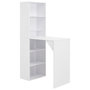 Voir la diapositive 1 : VIDAXL Table de bar avec armoire Blanc 115x59x200 cm