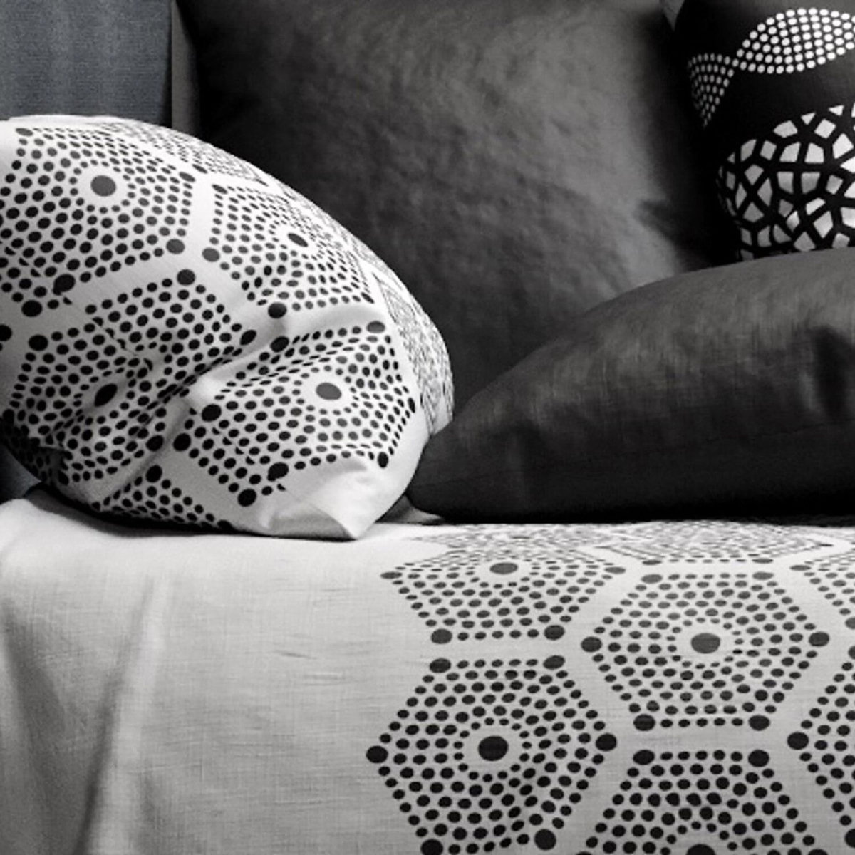 ATELIER DU COTON Parure housse de couette 100%coton 57fils pavage