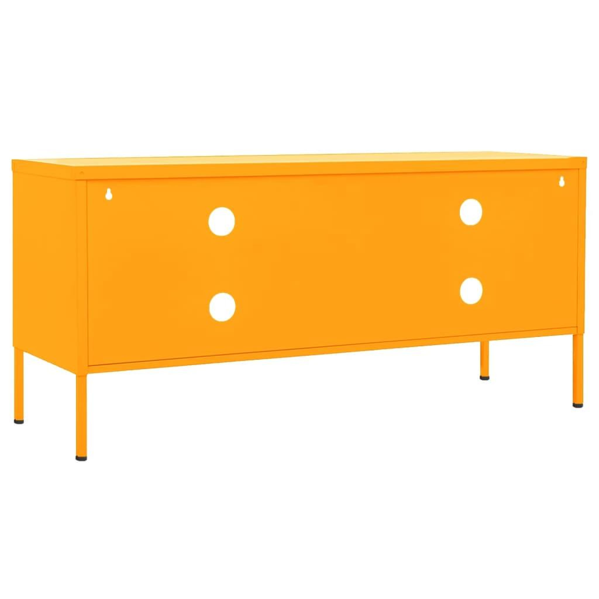 Voir la diapositive 5 : VIDAXL Meuble TV Jaune moutarde 105x35x50 cm Acier