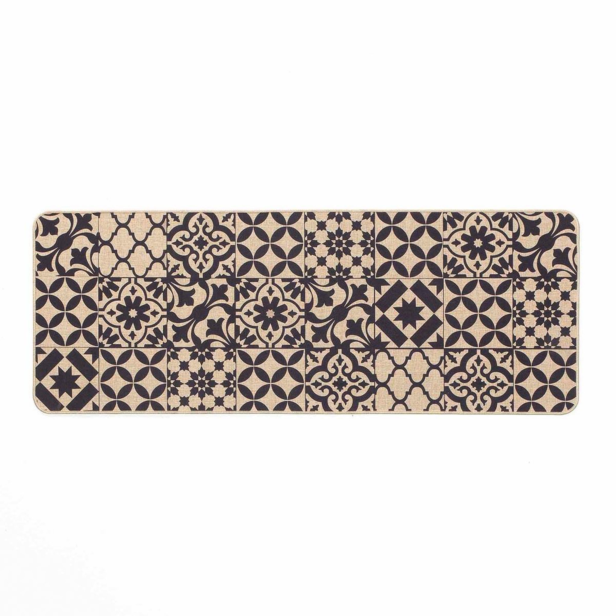 Douceur d'Intérieur Tapis tissé imprimé  bizancia  45x120cm naturel