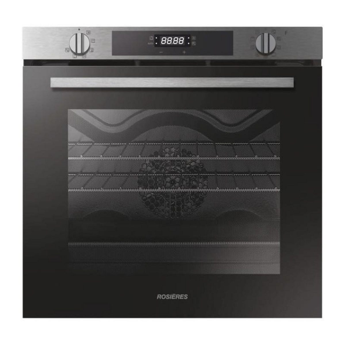 Rosieres Four encastrable pyrolyse chaleur pulsée ROSIERES RFC3OP5579IN - noir - porte froide - 60x60x57 cm