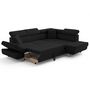 Voir la diapositive 3 : BEST MOBILIER Lisbona - canapé d'angle droit 5 places convertible avec têtières en velours côtelé