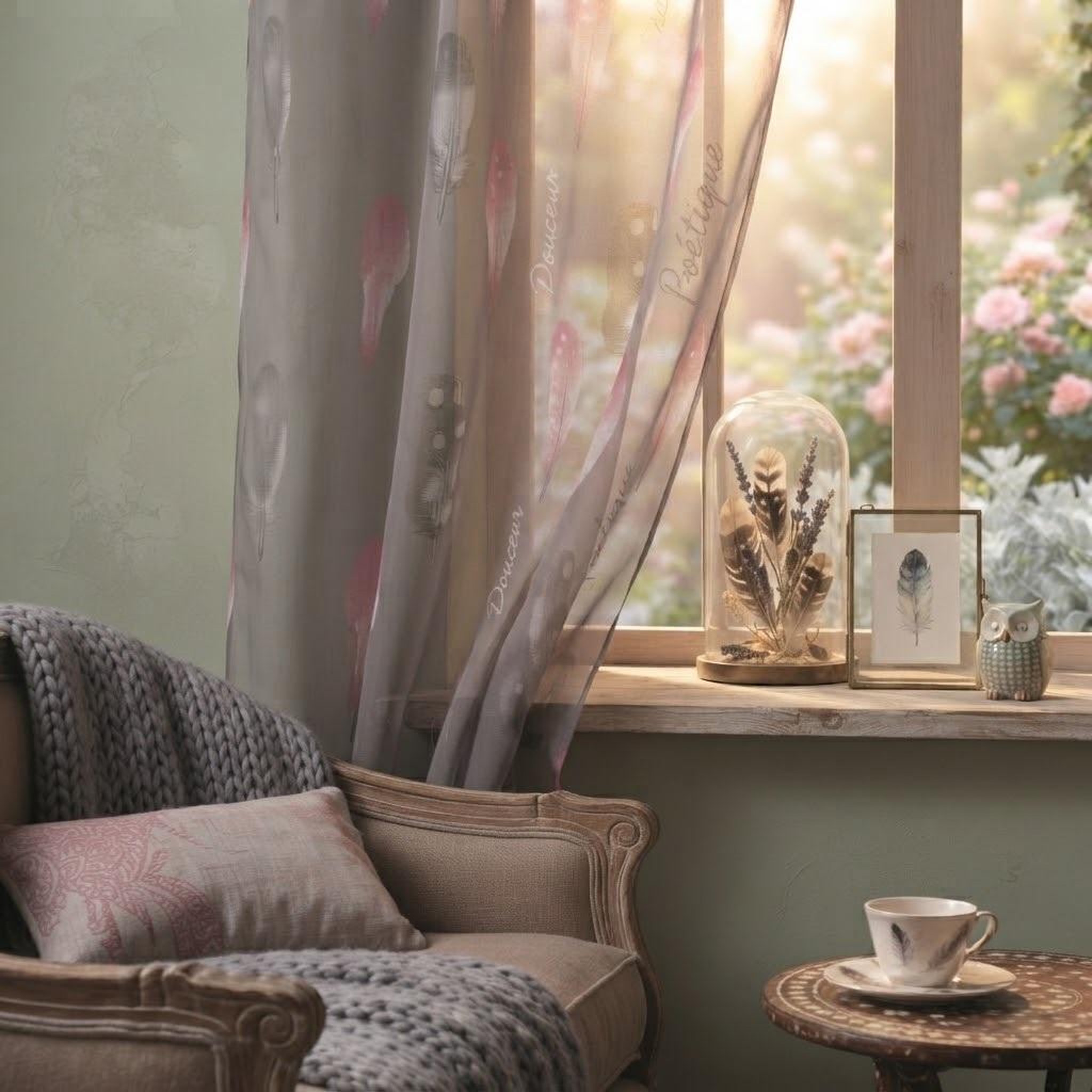 Voir la diapositive 5 : Eden Voilage a oeillets poétique design et moderne