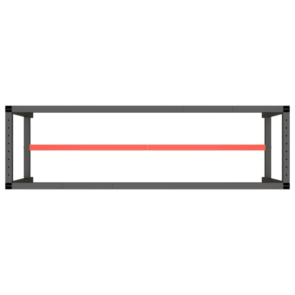 VIDAXL Cadre de banc de travail Noir et rouge mat 170x50x79 cm Metal