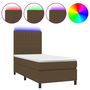 Voir la diapositive 2 : VIDAXL Sommier a lattes de lit et matelas et LED Marron fonce 80x200cm
