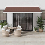 VIDAXL Auvent manuel retractable marron 400x300 cm