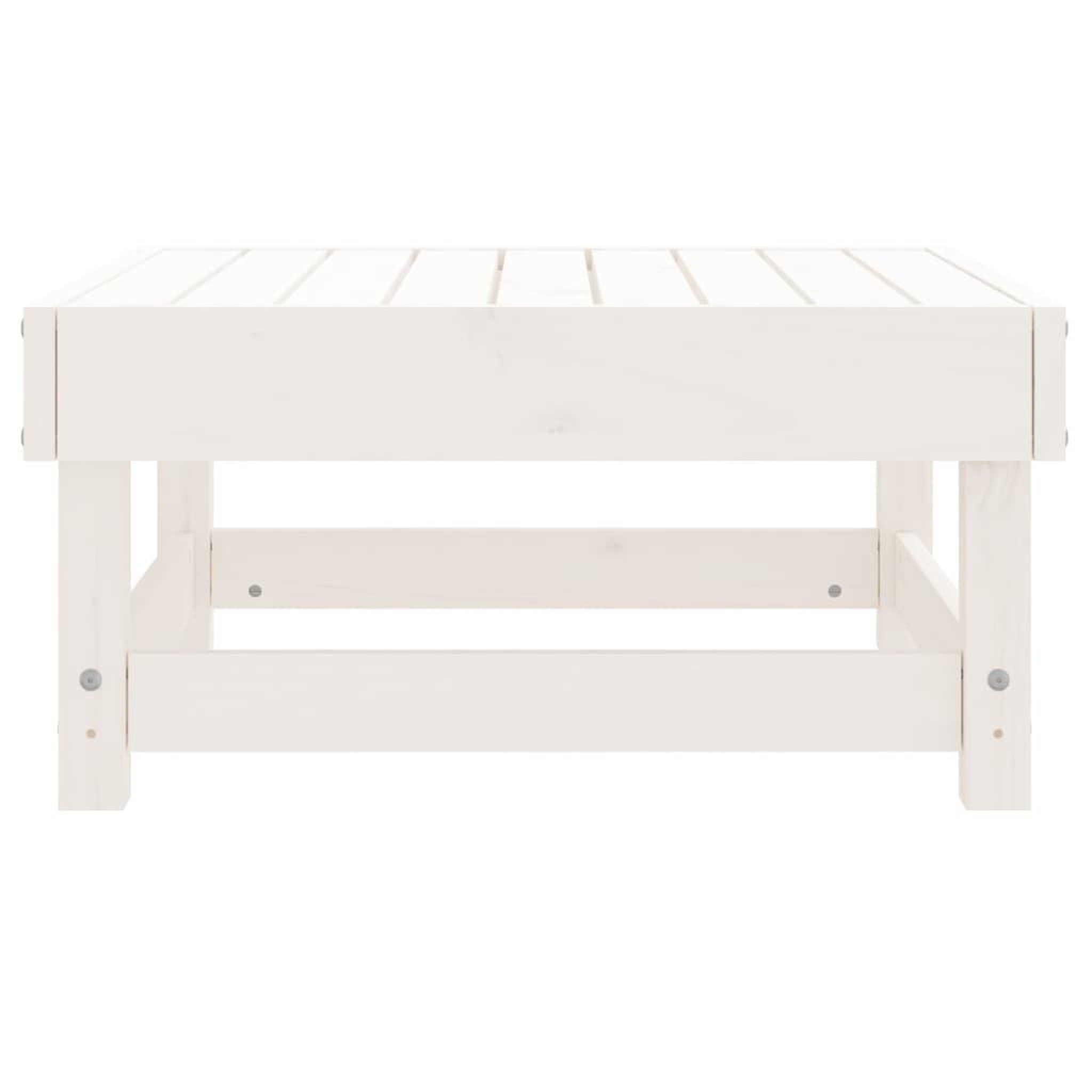 Voir la diapositive 5 : VIDAXL Repose-pied de jardin blanc bois de pin massif