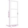 Voir la diapositive 6 : VIDAXL Porte interieure 76x201,5 cm Noir Verre mat et aluminium