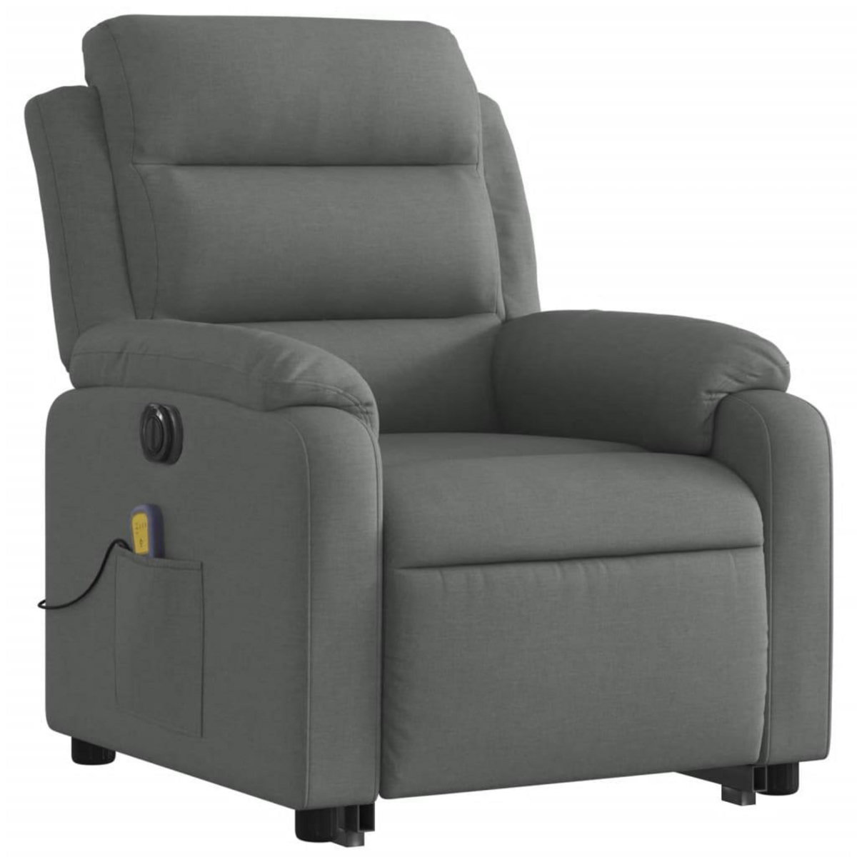 VIDAXL Fauteuil inclinable de massage electrique Gris fonce Tissu