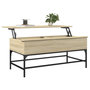 Voir la diapositive 4 : VIDAXL Table basse chene sonoma 100x50x45cm bois d'ingenierie et metal