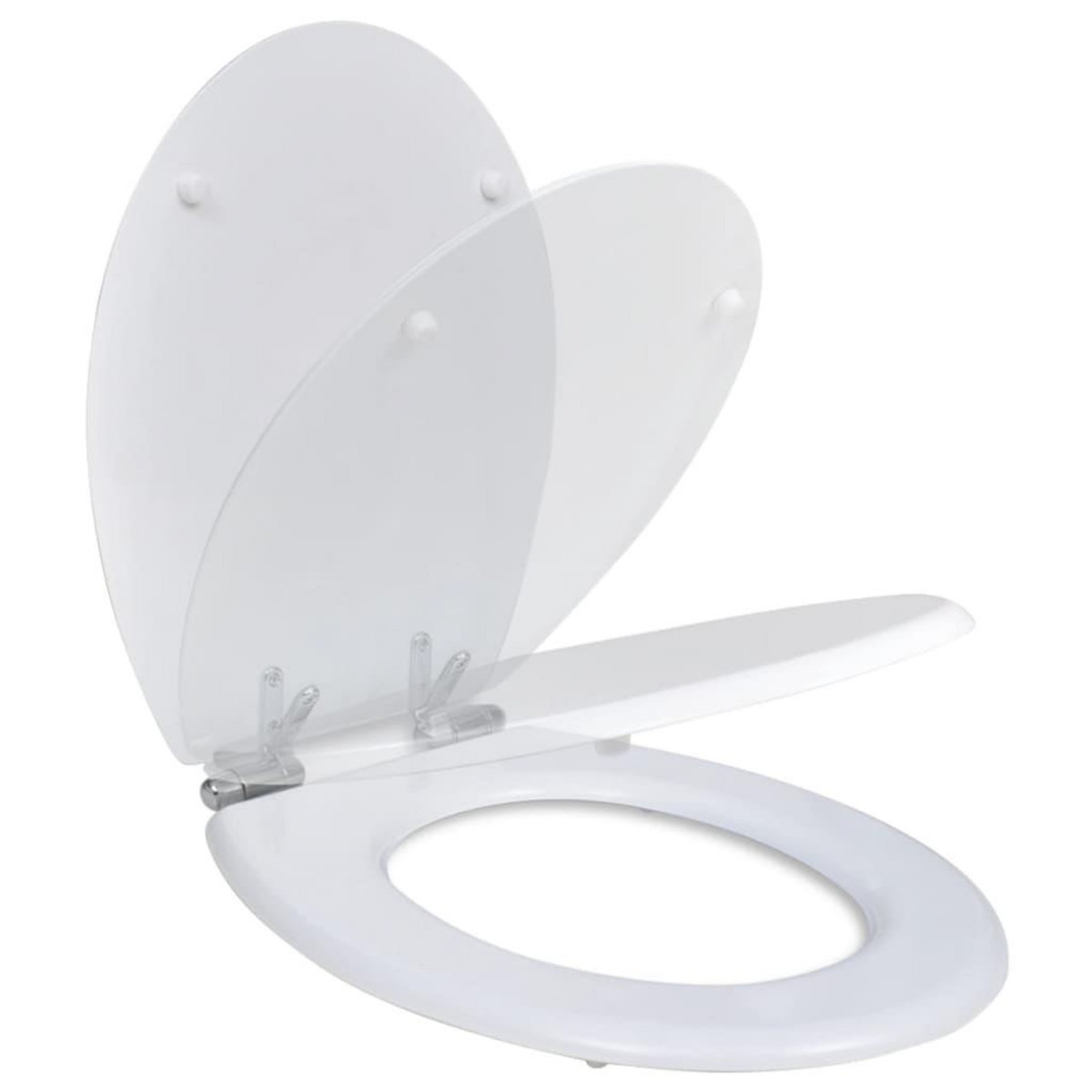 VIDAXL Siege de toilette MDF Couvercle a fermeture en douceur Blanc