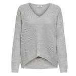 JACQUELINE DE YONG Pull gris chiné femme Jacqueline de Yong MEGAN. Coloris disponibles : Gris