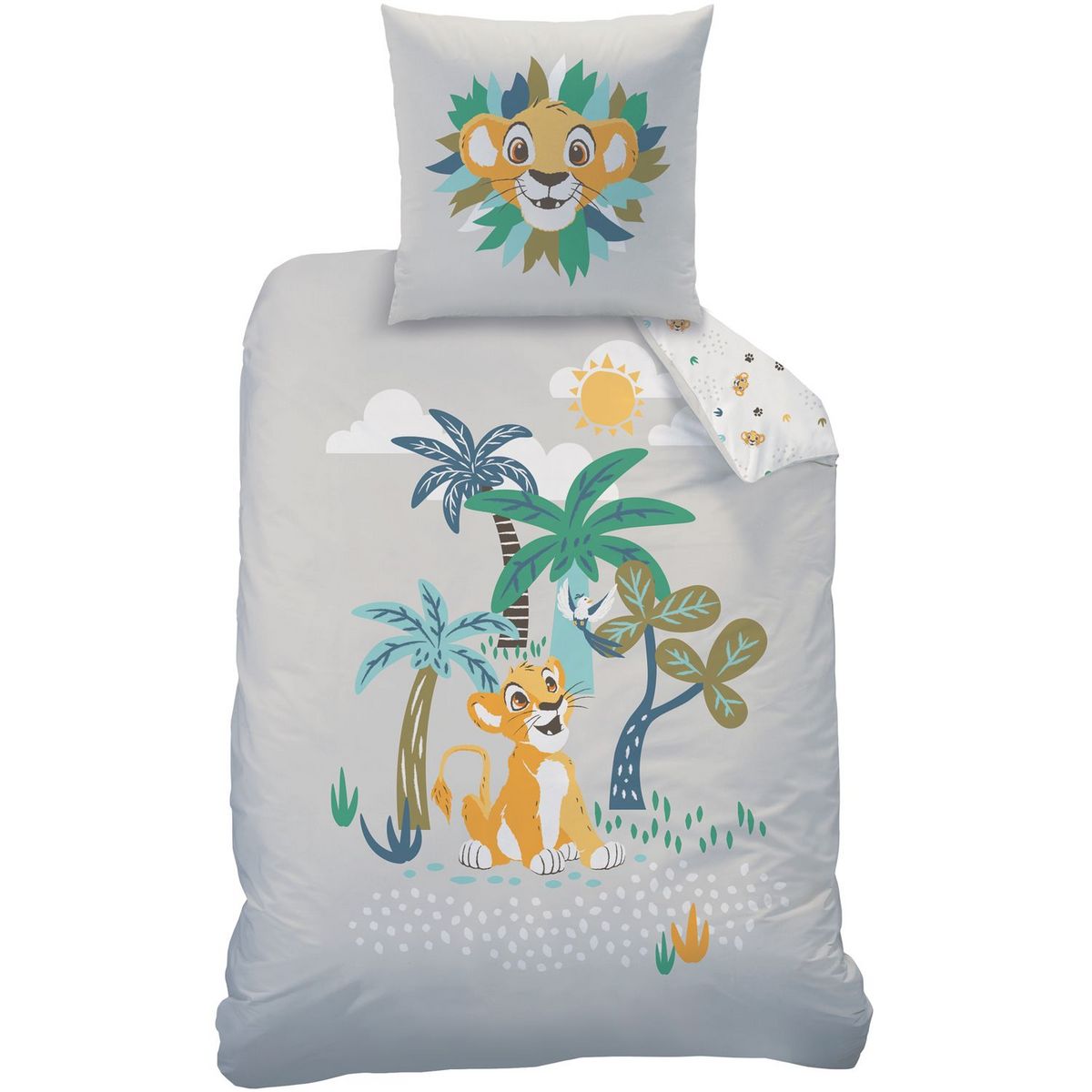 LE ROI LION Parure housse de couette coton 57 fils ROI LION SAVANA