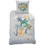 Voir la diapositive 2 : LE ROI LION Parure housse de couette coton 57 fils ROI LION SAVANA