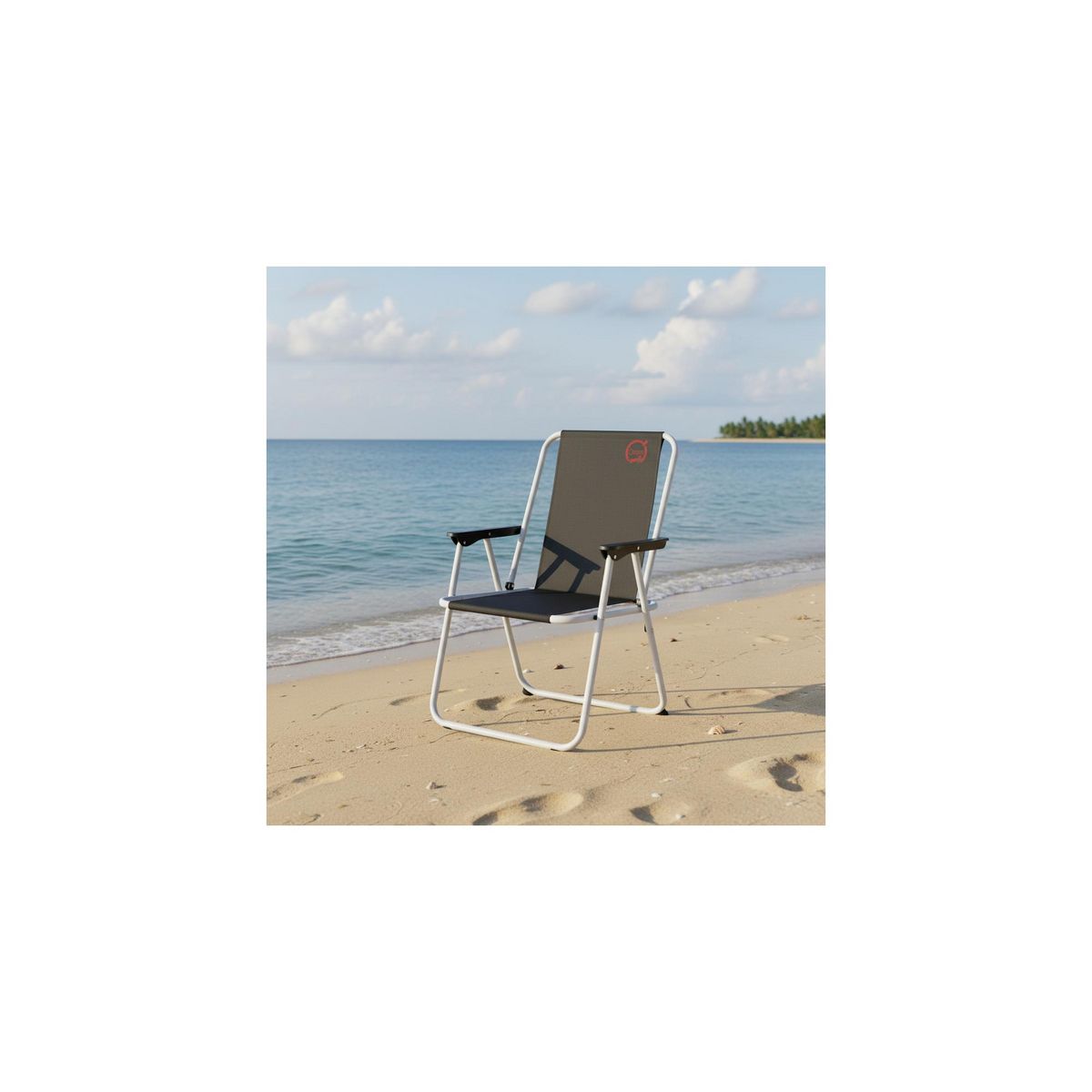 O'Camp Fauteuil piccolo de camping pliable - O'Camp - Noir - Dimensions : 57 x 80 x 55 cm